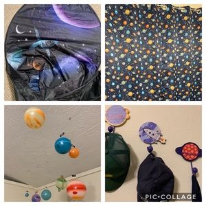 Rocket / planets boys room decor